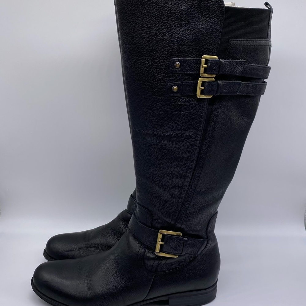 Naturalizer Jessie knee riding black leather women’s boots size 10
